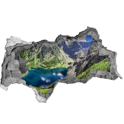 Díra 3D ve zdi na stěnu Černé jezero Tatry