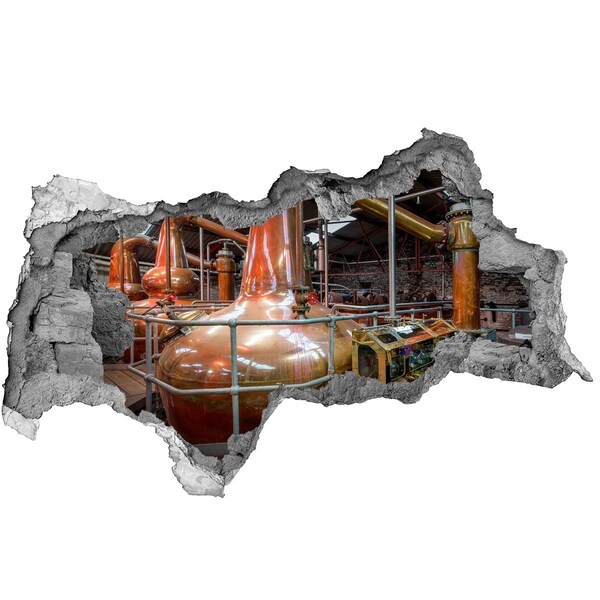 Fototapeta díra na zeď 3D Interiér palírny whisky