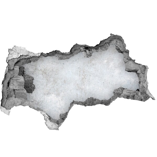 Fototapeta díra na zeď Poškozená zeď s modrým pozadím