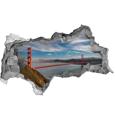 Fototapeta díra na zeď 3D Zlatá brána v San Franciscu
