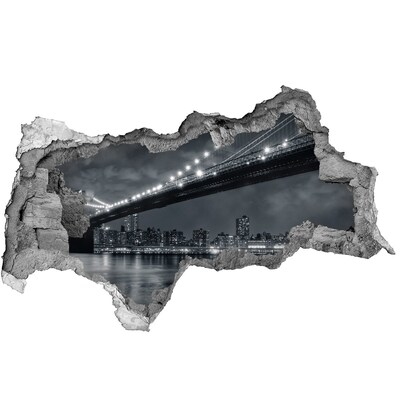 Fototapeta díra na zeď 3D Brooklynský most v noci