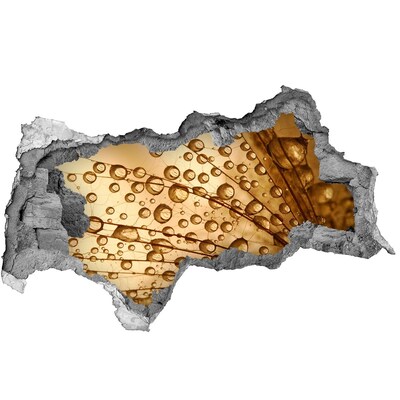 Samolepící nálepka Zlatá kapka na betonovém pozadí