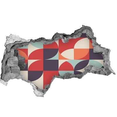 Fotoobraz díra na stěnu Geometrie v troskách