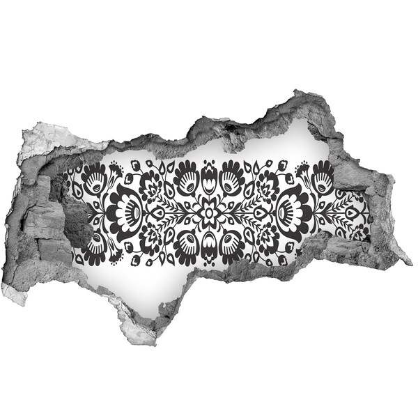 Díra 3D fototapeta nálepka Květinový motiv na zdi