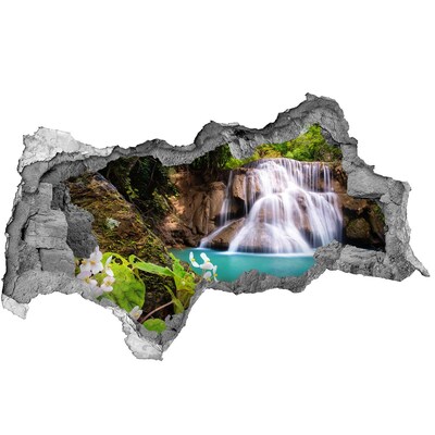 Díra 3D ve zdi nálepka Vodopát Thajsko