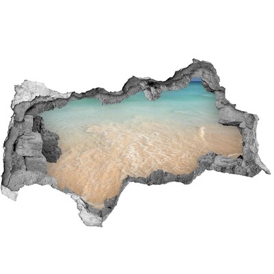 Díra 3D ve zdi nálepka Rajská pláž