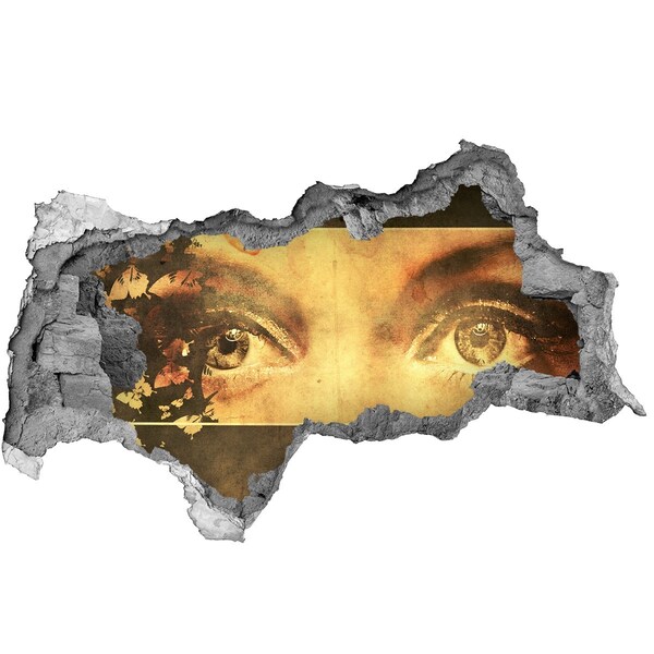 Fototapeta díra na zeď Oči zpoza zdi