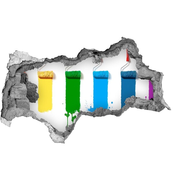 Díra 3D fototapeta nálepka Malování v novém stylu