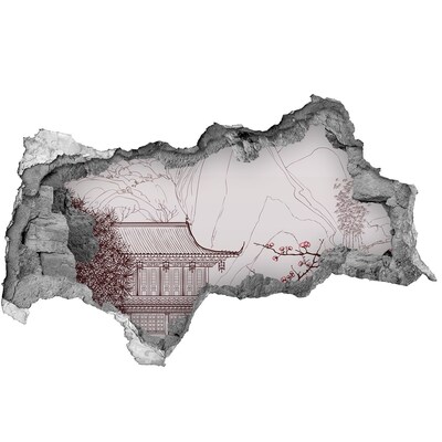 Díra 3D fototapeta nálepka Ponoření se do asijské architektury