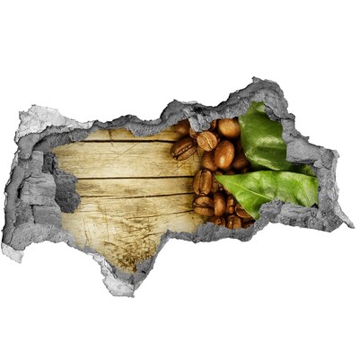 Nálepka 3D díra Káva v betonové díře