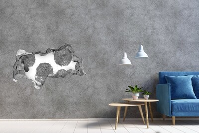 Fotoobraz díra na stěnu Otisk prstu na zdi