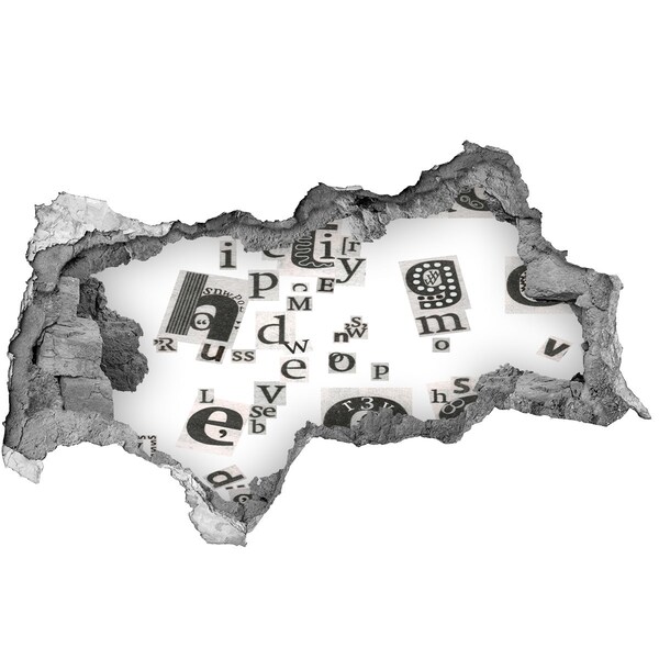 Fototapeta díra na zeď Literární díra ve zdi