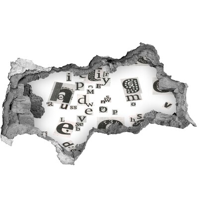 Fototapeta díra na zeď Literární díra ve zdi