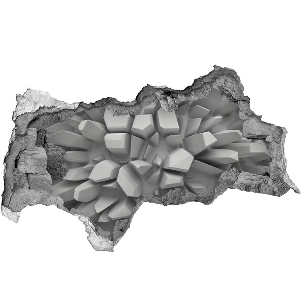 Díra 3D fototapeta nálepka Rozbitá křišťálová zeď