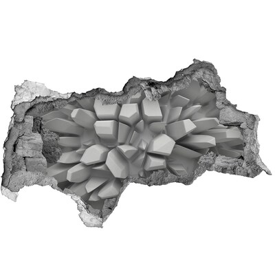 Díra 3D fototapeta nálepka Rozbitá křišťálová zeď