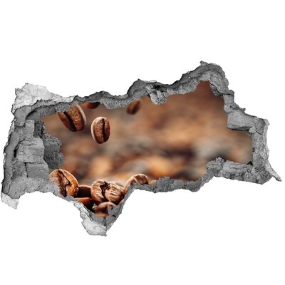 Nálepka 3D díra na zeď Káva na dosah ruky