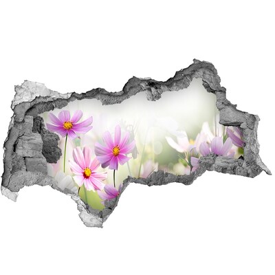 Samolepící díra na stěnu Květinový ráj za zdí