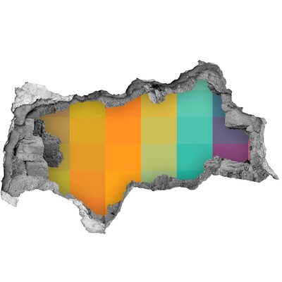 Fototapeta díra na zeď Barevná díra ve zdi