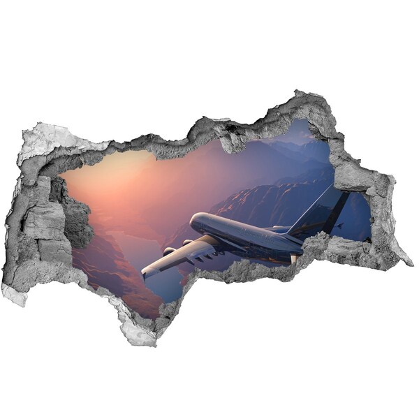 Foto fotografie díra na zeď Let nad horami