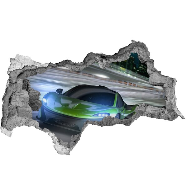 Foto fotografie díra na zeď Sportovní auto v akci
