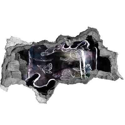 Díra 3D fototapeta nástěnná Motýli v magickém prostoru