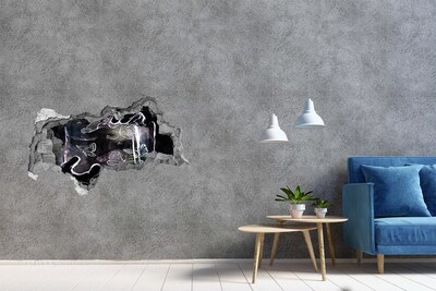 Díra 3D fototapeta nástěnná Motýli v magickém prostoru