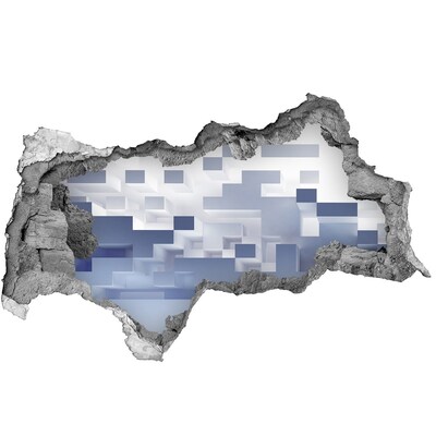 Díra 3D fototapeta nálepka Abstraktní prostor v modrých odstínech