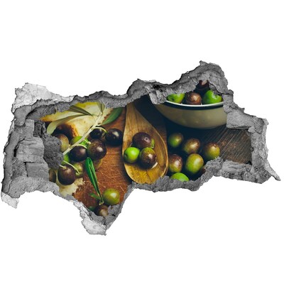 Nálepka 3D díra Olivy v kuchyni