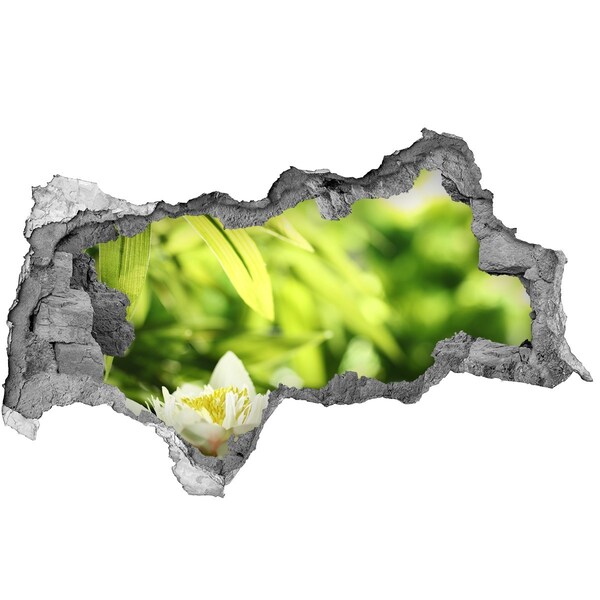 Samolepící díra na stěnu Květina v zelené zahradě