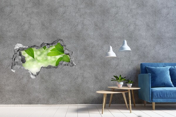 Samolepící díra nálepka Zelená oáza v betonu