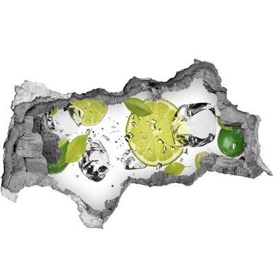 Nálepka 3D díra Osvěžující koktejl s limetkou