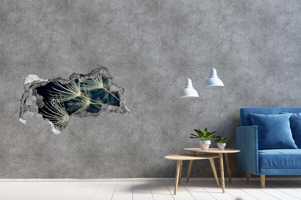 Samolepící díra nálepka Květy pampelišky ve vodě