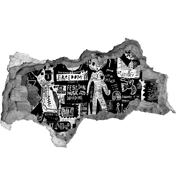 Foto fotografie díra na zeď Umělecké vyjádření svobody