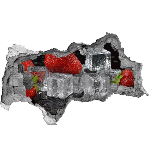 Nálepka 3D díra na zeď Ovocný chlad v letním stylu