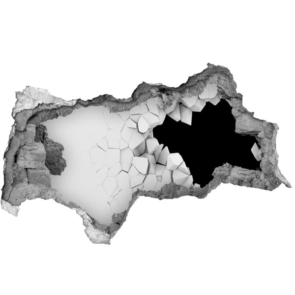 Díra 3D fototapeta nálepka Rozbitá zeď s výhledem do prázdna