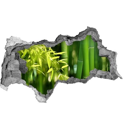 Samolepící díra na stěnu nálepka Zelený bambusový les