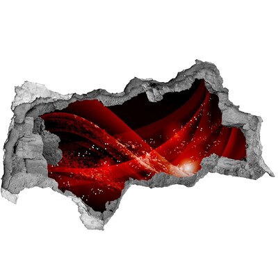 Díra 3D fototapeta nálepka Červený vír v betonu
