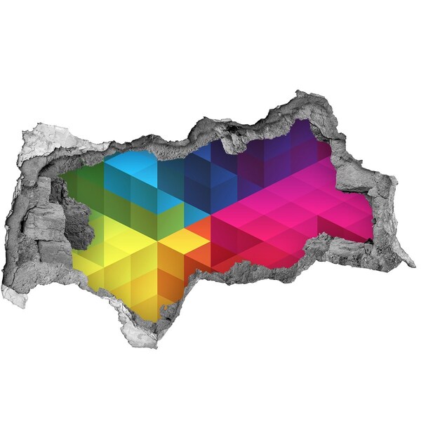 Díra 3D fototapeta nálepka Barevná iluze prostoru