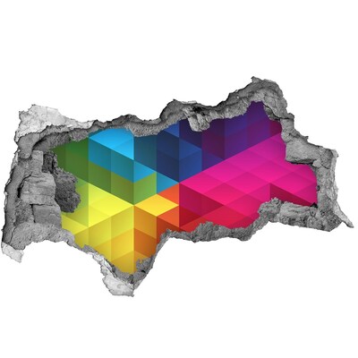 Díra 3D fototapeta nálepka Barevná iluze prostoru