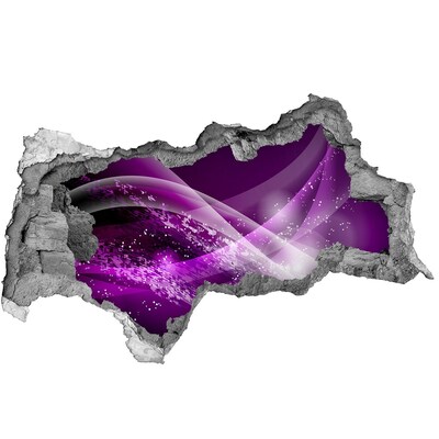 Díra 3D fototapeta nástěnná Fialový prostor ve zdi