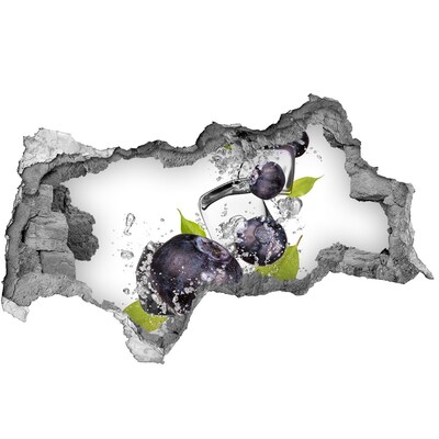 Nálepka 3D díra na zeď Ovocný ledový vodopád