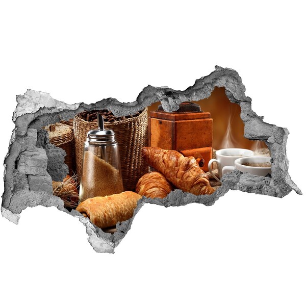 Nálepka 3D díra beton Kavárenská hostina