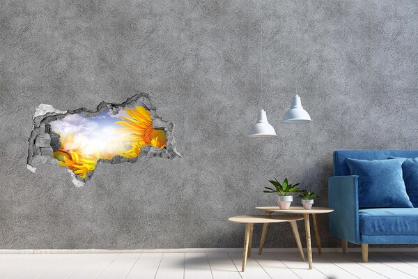 Samolepící díra nálepka Slunečnice ve slunečním světle