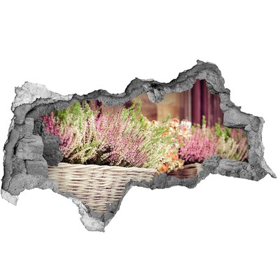 Samolepící díra na stěnu Květinový koutek v zahradě