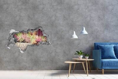 Samolepící díra na stěnu Květinový koutek v zahradě