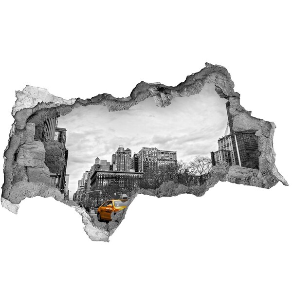 Foto fotografie díra na zeď Newyorské taxíky v městské krajině