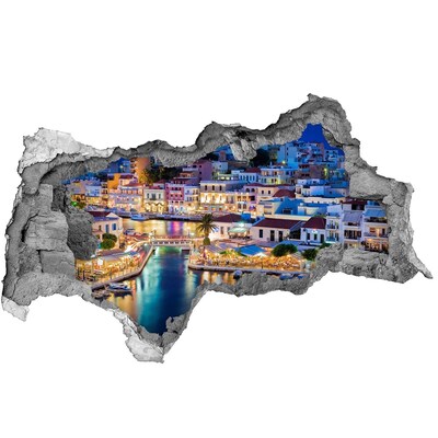 Fototapeta díra na zeď 3D Malebné přímořské městečko