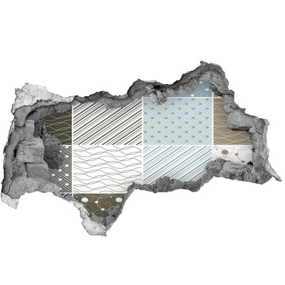 Díra 3D fototapeta nálepka Vzory na zdi
