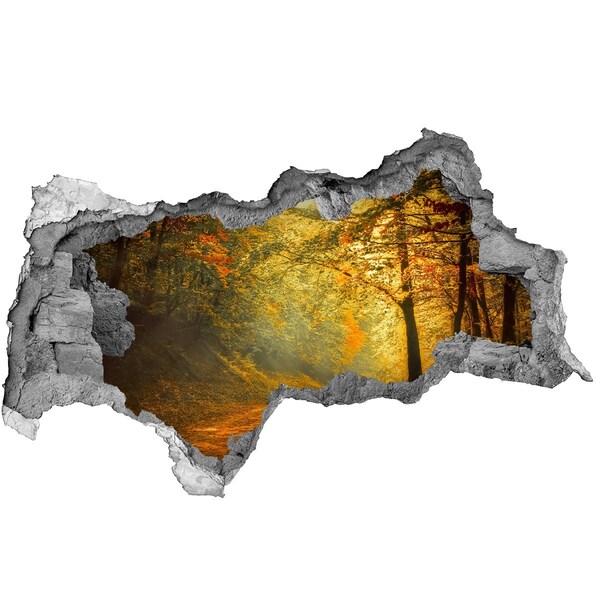 Nálepka fototapeta 3D výhled Zlatý podzim v lese