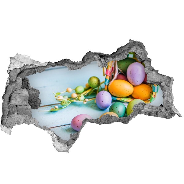 Samolepící nálepka na zeď Velikonoční vajíčka v díře